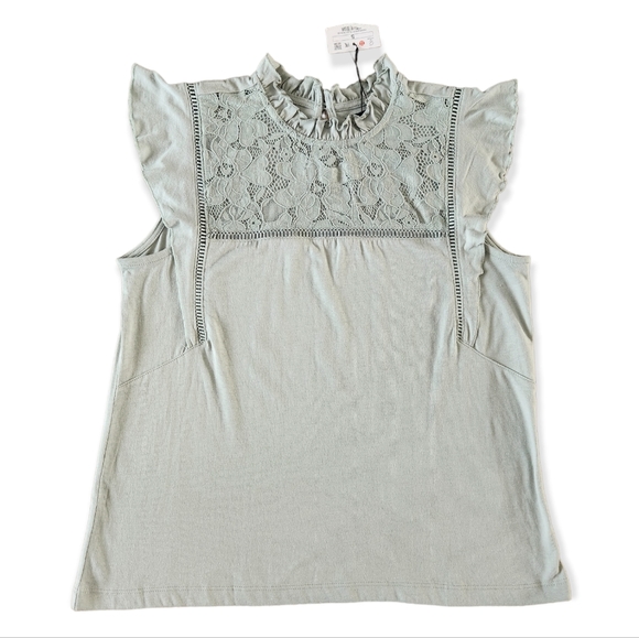 MOHITO Light Green Shirt With Ruffles - Picture 2 of 16